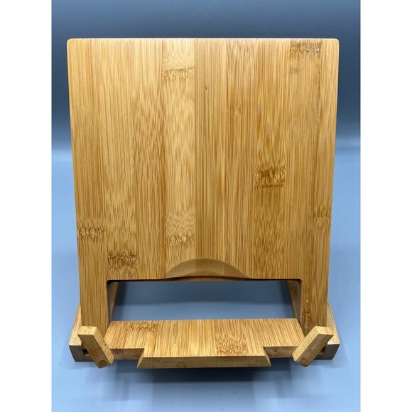 Pampered Chef Bamboo Tablet Stand Recipe Book Holder Adjustable 1731 Hygge - Picture 1 of 9